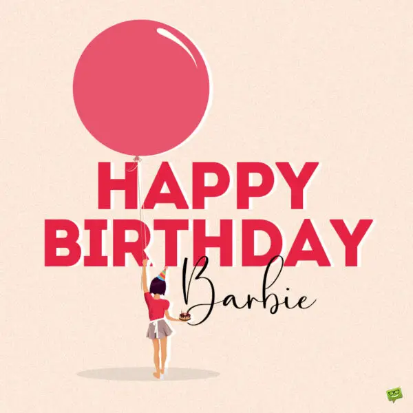 Happy Birthday image for Barbie.