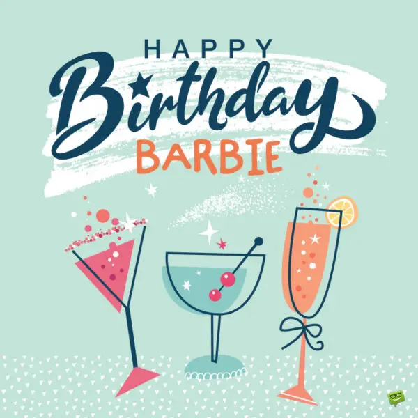 Happy Birthday image for Barbie.