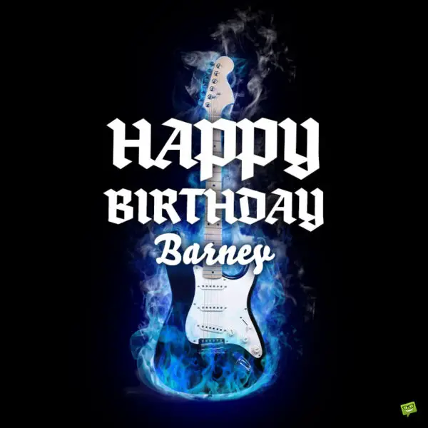 Happy Birthday image for Barney.