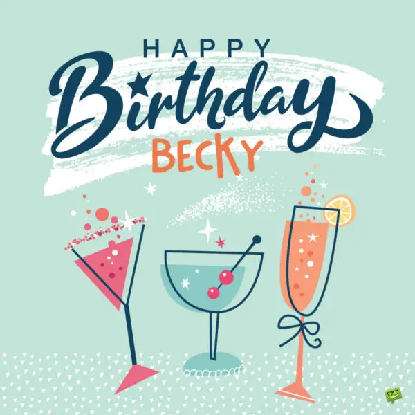 Happy Birthday image for Becky.