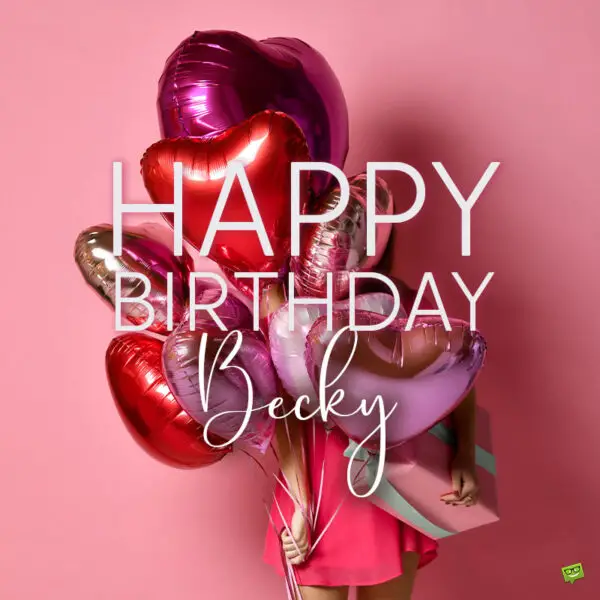 Happy Birthday image for Becky.