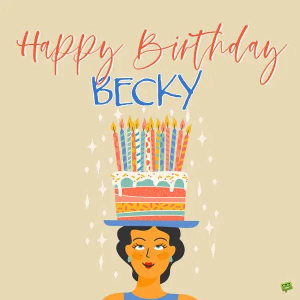 Happy Birthday image for Becky.