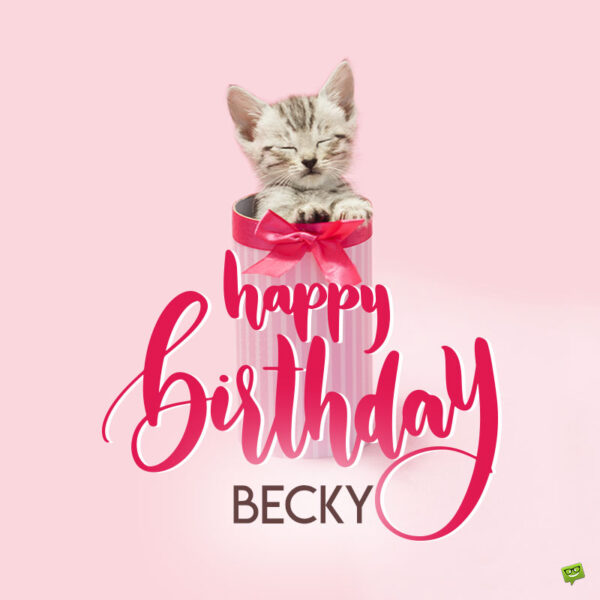 Happy Birthday image for Becky.