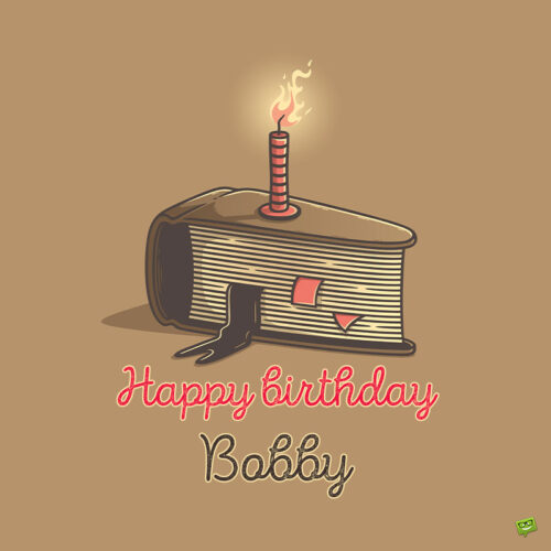 Book-themed Happy Birthday image for Bobby.