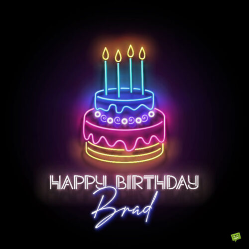 Happy Birthday image for Brad.