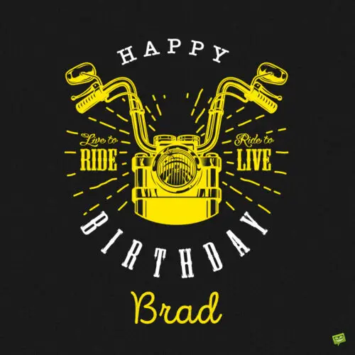 happy birthday image for Brad.