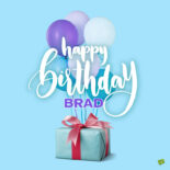 Happy Birthday image for Brad.