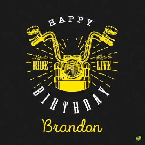 happy birthday image for Brandon.