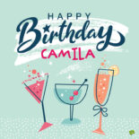 Happy Birthday image for Camila.