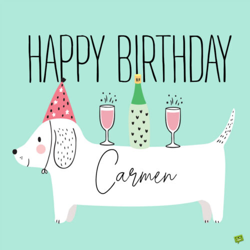 Happy Birthday image for Carmen.