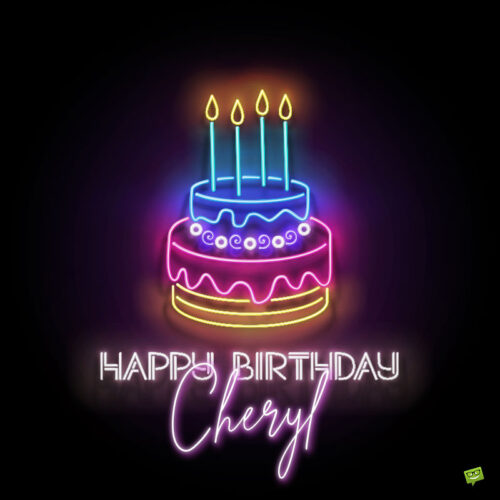 happy birthday image for Cheryl.