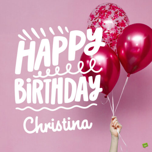 Happy Birthday image for Christina.