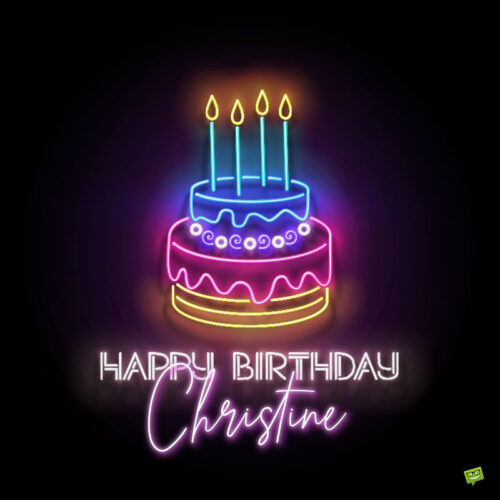 Happy Birthday image for Christine.