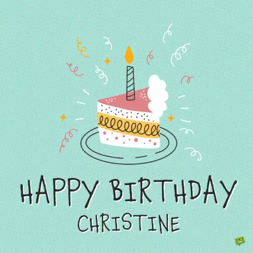 Happy Birthday image for Christine.