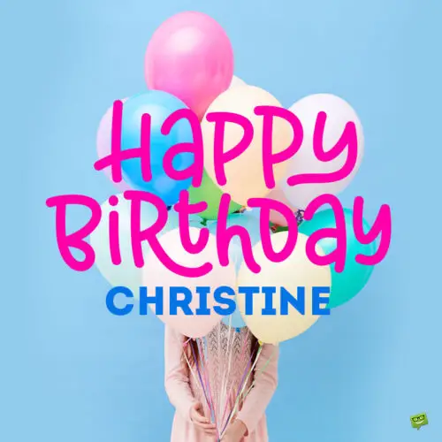 Happy Birthday image for Christine.