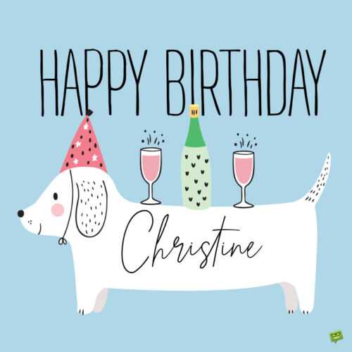 Happy Birthday image for Christine.