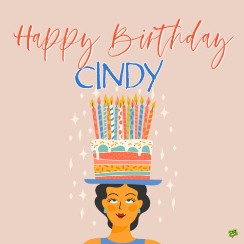 happy birthday image for Cindy.