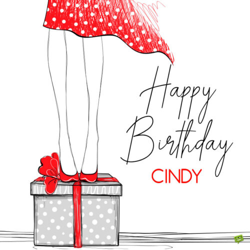 happy birthday image for Cindy.