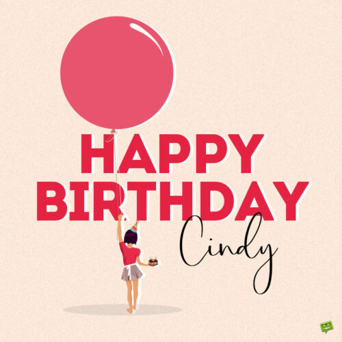 happy birthday image for Cindy.