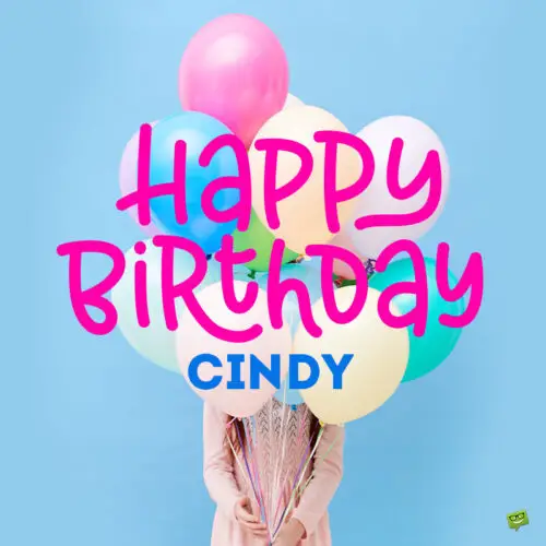 happy birthday image for Cindy.