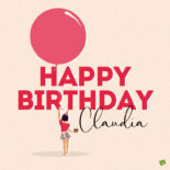happy birthday image for Claudia.