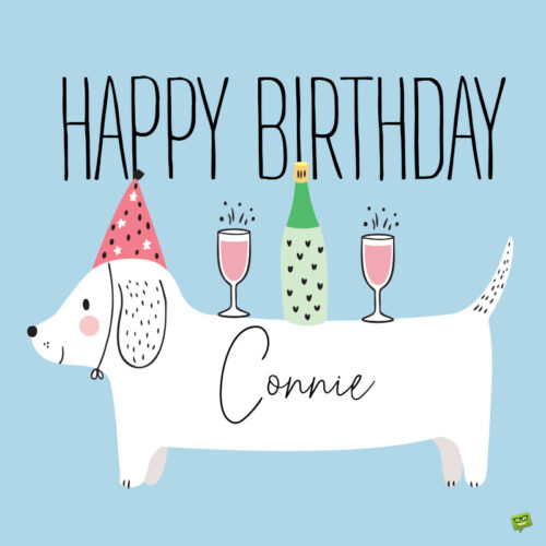 happy birthday image for Connie.