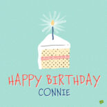 happy birthday image for Connie.