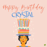 happy birthday image for Crystal.