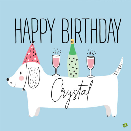 happy birthday image for Crystal.