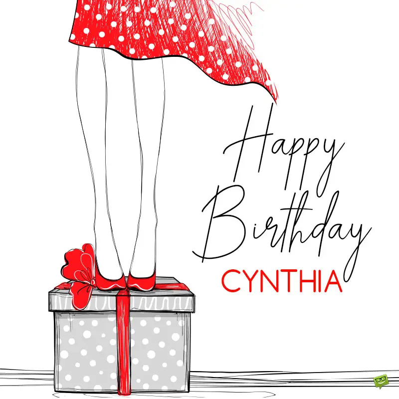 happy birthday image for Cynthia.