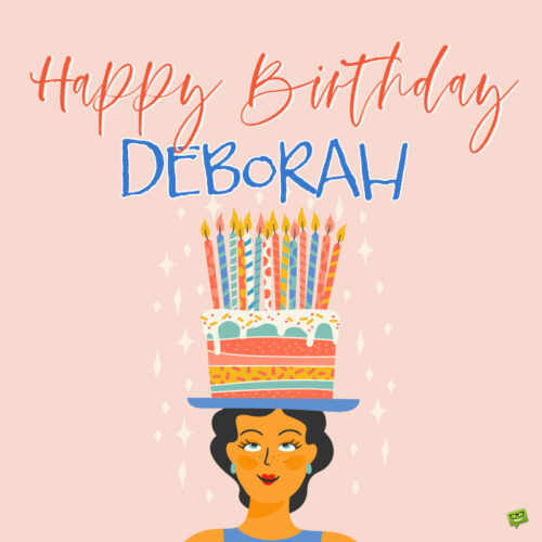 happy birthday image for Deborah.