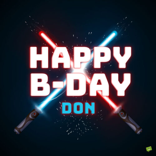 Star Wars-themed Happy Birthday image for Don.