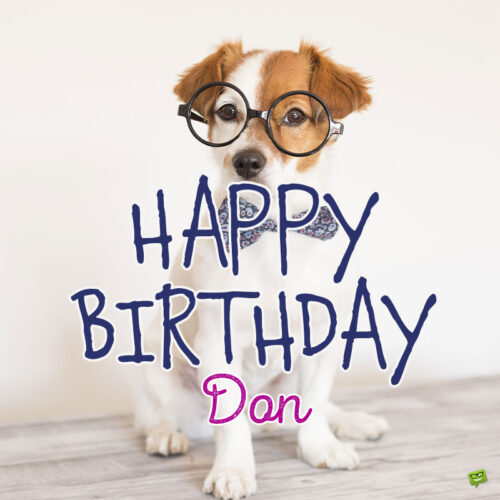 Dog-themed Happy Birthday image for Don.
