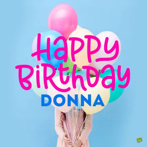 happy birthday image for Donna.