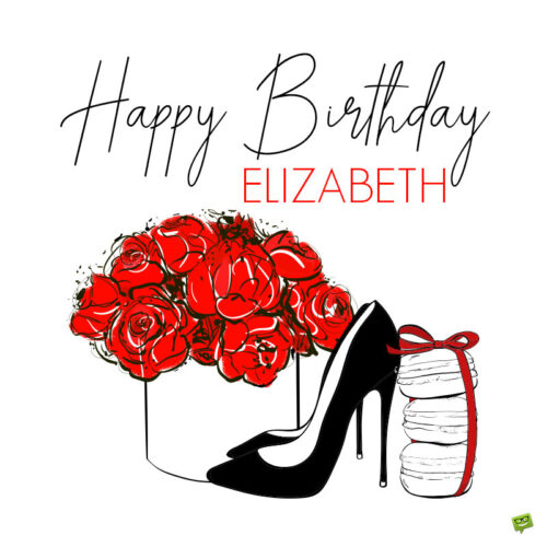 happy birthday image for Elizabeth.