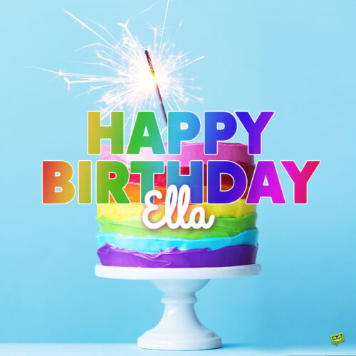 happy birthday image for Ella.