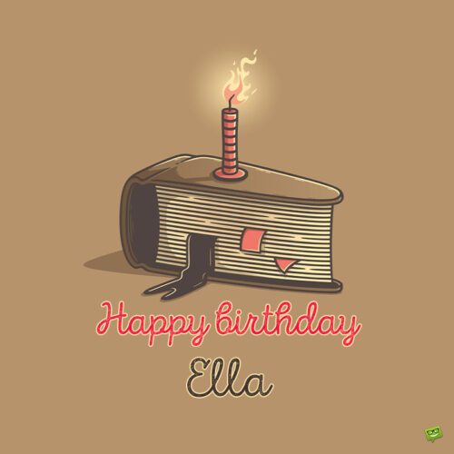 happy birthday image for Ella.