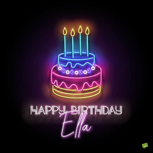 happy birthday image for Ella.