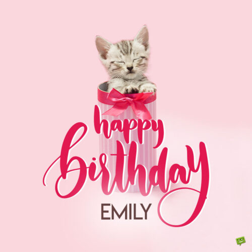 happy birthday image for Emily.