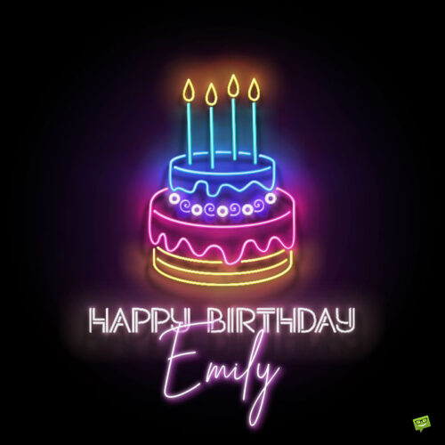 happy birthday image for Emily.