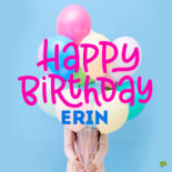 happy birthday image for Erin.