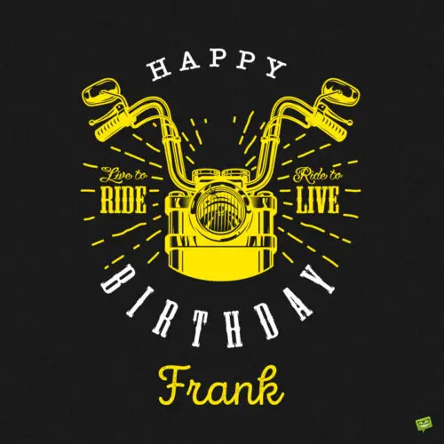 happy birthday image for Frank.