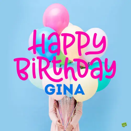 happy birthday image for Gina.