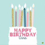 happy birthday image for Gina.