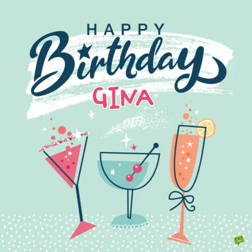 happy birthday image for Gina.