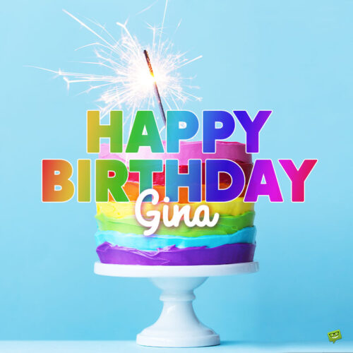 happy birthday image for Gina.