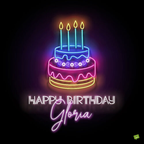 happy birthday image for Gloria.