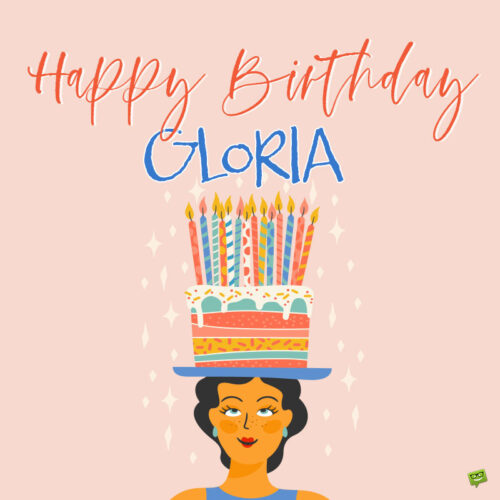 happy birthday image for Gloria.