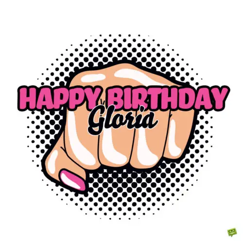 happy birthday image for Gloria.