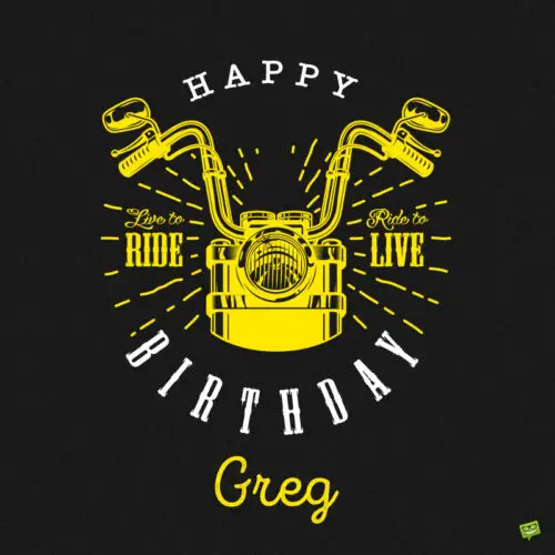happy birthday image for Greg.